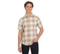 Quiksilver Men's Premium Cotton Short Sleeve Button Up Waffle Woven Shirt, White, XXL