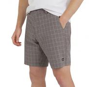 Quiksilver Mens Regular Fit Fixed Waist Water Friendly Active Hybrid Shorts, Plaid Design - Iron, 36
