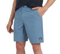 Quiksilver Mens Regular Fit Fixed Waist Water Friendly Active Hybrid Shorts, Solid Deisgn - Blue Shadow, 32