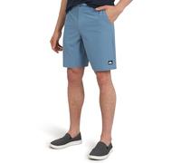 Quiksilver Men's Regular Fit Fixed Waist Water Friendly Active Hybrid Shorts, Solid Deisgn - Blue Shadow, 34