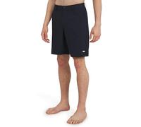 Quiksilver Men's Regular Fit Fixed Waist Water Friendly Active Hybrid Shorts, Solid Design - Navy, 36
