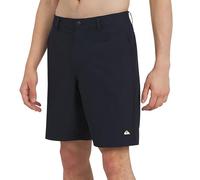 Quiksilver Mens Regular Fit Fixed Waist Water Friendly Active Hybrid Shorts, Solid Design - Navy, 38