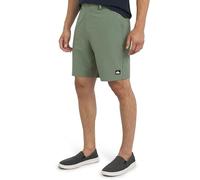 Quiksilver Men's Regular Fit Fixed Waist Water Friendly Active Hybrid Shorts, Solid Design - Sage, 36