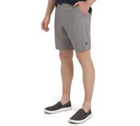 Quiksilver Mens Regular Fit Fixed Waist Water Friendly Active Hybrid Shorts, Striped Design - Black, 40