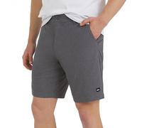Quiksilver Mens Regular Fit Fixed Waist Water Friendly Active Hybrid Shorts, Striped Design - Iron, 40
