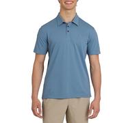 Quiksilver Men's Regular Fit Premium Soft Short Sleeve Oxford Polo Shirt, Blue Shadow, Large