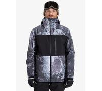 Quiksilver Mens Skiing Sycamore Printed Jacket, Grey, Size L, Men Grey