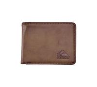 Quiksilver Men's Slim Rays Travel Accessory Bi-fold Wallet, Chocolate Brown, S, Slim