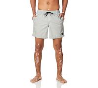Quiksilver Men's Solid Elastic Waist Volley Boardshort Swim Trunk Bathing Suit Board Shorts, Sleet Heather, XL