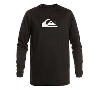Quiksilver Men's Solid Streak Long Sleeve Rashguard UPF 50 Sun Protection Surf Shirt Rash Guard, Black, 3X-Large