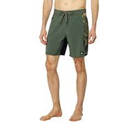 Quiksilver Men's Standard Surfsilk Washed Sessions 18 Boardshort Swim Trunk, Camo, 32