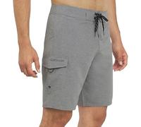 Quiksilver Men's Swimwear Regular Fit Fixed Waist UPF 50 Quick Dry 20 Inch Board Shorts, Light Grey Heather, 36
