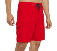 Quiksilver Men's Swimwear Regular Fit Fixed Waist UPF 50 Quick Dry Board Shorts, Quik Red - 20" Outseam, 33
