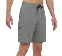 Quiksilver Men's Swimwear, Regular Fit, Solid Waist, UPF 50, Quick-Drying, Board Shorts (32-40), Mottled light grey, 24