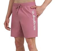 Quiksilver Men's Swimwear Regular Fit Stretchable Comfort Liner Swim Trunks, Solid Design-Dusty Rose, X-Large