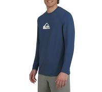 Quiksilver Men's Swimwear Regular Fit UPF 50 Long Sleeve Sun Tee Rash Guard Shirt, Ensign Blue, Medium