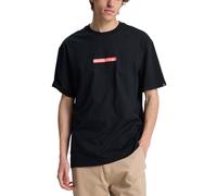 QUIKSILVER MENS T SHIRT.DNA CLICKER BLACK ORGANIC COTTON SHORT SLEEVED TOP W25