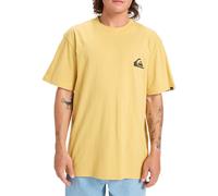 QUIKSILVER MENS T SHIRT.NEW MINI LOGO YELLOW CREW COTTON SHORT SLEEVED TOP W25
