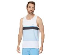 Quiksilver Men's Tijuana Stripe Tank Tee Shirt, White