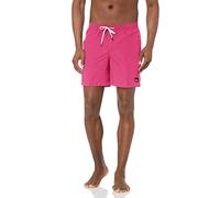 Quiksilver Men's Volley Boardshorts with Elastic Waist Board Shorts, Crimson/Pink, XL