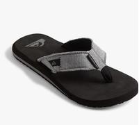 Quiksilver Monkey Abyss Flip Flops Black/silver UK size 5 eu size 39 # 922