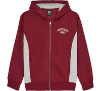 Hooded sweatshirt with zipper Quiksilver No Teacher Rouge 10 ans