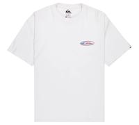 Quiksilver Quikglobe Short Sleeve T-Shirt White Blue Pink - XL
