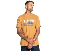 Quiksilver Short-Sleeved T-Shirt Men QS Gradient Mountains SS S Brown