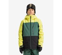 Quiksilver Side Hit Block Hooded Jacket Yellow Green Black Kids - 14