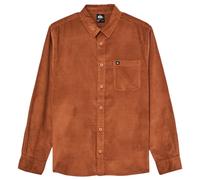 Quiksilver Long Sleeve Shirt Smoke Trail Cord Mens Brown