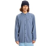 Quiksilver Motherfly Solid Long Sleeve Shirt Blue S Men