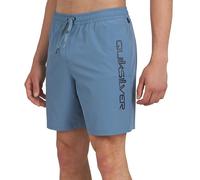 Quiksilver Swimwear Regular Fit Stretchable Comfort Liner Men's Swim Trunks, Solid Design-Blue Shadow, L