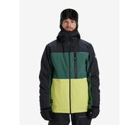 Quiksilver Sycamore Block 20K Hooded Jacket Black Green Yellow - S