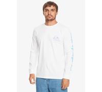 Quiksilver tshirt long sleeve mens cotton crew neck Omni Logo white