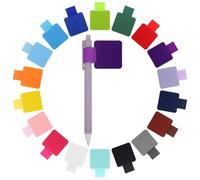 Quilax 18pcs Self-Adhesive Pen Loops, Pens Holder for Notebook, Elastic Pen Loop for Notebook Journals(18colors)