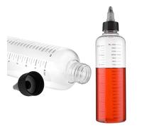 Quilax 2 Pcs Hair Dye Bottle,8.5oz Empty Hair Color Applicator Bottle for Hairs Coloring,Plastic Hairs Oil Bottles with Clear Graduated Scale Twist-On Top Tip Cap,Refillable Bottles for Liquid