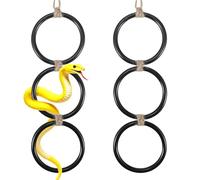 Quilax 2PCS Snake Enrichment Rings for Ball Python, Ball Python Tank Accessories Enrichment Toys for Corn Snake, Reptile Tank Cage Decor Habitat Accessories