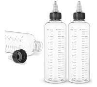 Quilax 3 Pack Hair Oil Bottle 8.5oz-Hair Oil Applicator Plastic Squeeze Bottles Scalp Oil-Applicator Hair Dye Bottle, Twist-On Top Tip Cap, Refillable Bottles with Graduated Scale and Twist Top