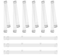 Quilax 3 Pairs Invisible Bra Straps, Adjustable Clear Strap Bras for Women, Transparent Bra Straps, Non-Slip Elastic Dance Bras Strap Shoulder Strapss Replacement for Women Girls Strapless Brass