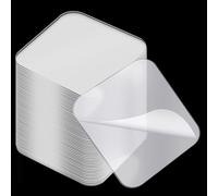 Quilax 50PCS Strong Double Sided Sticky Pads, 1.9" Waterproof Shower Adhesive, Acrylic Double Sided Tape for Walls, Shower, Hanging Pictures, DIY Craft Home Office