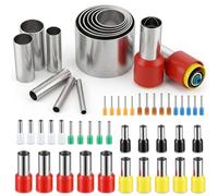 Quilax 52 Pcs Multi-Size Round Stainless Steel Polymer Clay Cutters