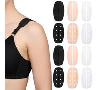 Quilax 6Pairs Silicone Bra Straps Cushions, Anti Slip Bra Strap Clips for Women, Strap Pads to Prevent Slipping and Minimize Discomfort