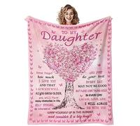 Quilazy Daughter Gift from Mom, Daughter Gifts, Gifts for Daughter, Daughter Birthday Gift, Daughter Gifts from Mom Dad, Graduation Birthday Gifts for Daughter Adult, to My Daughter Blanket 60''x50''