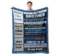 Quilazy Gifts for Brother, Best Brothers Birthday Gifts from Sister, Big Brother Gift for Boy, Cool Christmas Fathers/Valentines Day Graduation Birthday Gift for Adult Brothers Men Blanket 60"X 50"