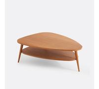 Quilda Veneer and Solid Oak XL Two-Tier Vintage Coffee Table Oak