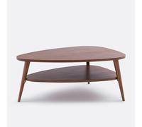 Quilda Vintage Two-Tier Coffee Table, Length 90cm Walnut