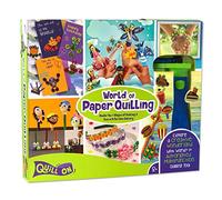 Quill On World of Paper Quilling | Electric Quilling Craft Kit | 20 Projects | Electric Tool & 550 Strips | Arts & Crafts for Kids | 8, 9, 10, 11, 12 Year Old Girl Gifts | Craft Kit for Adults