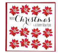 Quill "Poinsettias" Greeting Card