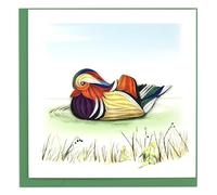 Quilling Mandarin Duck Ducky Delight! Hand-Finished Art Greeting Card Frameable Art - Suitable for Framing in a Card Frame - by The Quilling Card Company