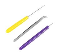Quilling Paper Tools Set DIY Craft Kit with Tweezer Needle Pins Slotted Pen for Handmade Decorations Plastic Stainless Steel 3pcs